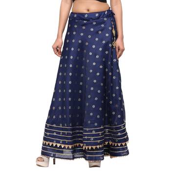 Violet printed cotton skirts 1