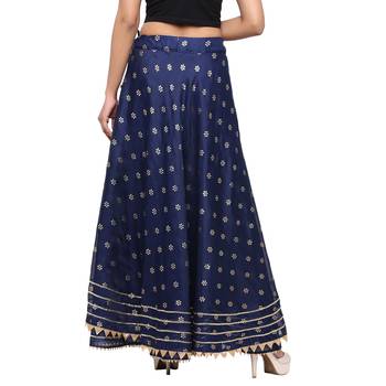 Violet printed cotton skirts 2