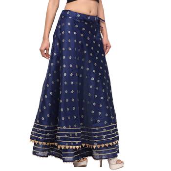 Violet printed cotton skirts 3