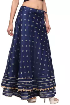 Violet printed cotton skirts