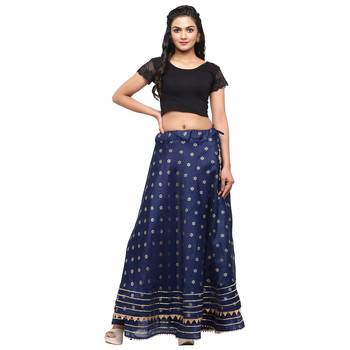 Violet printed cotton skirts 4
