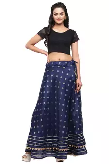 Violet printed cotton skirts