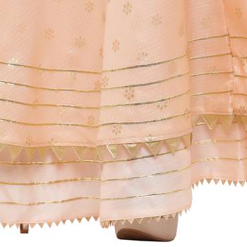 Peach printed cotton skirts 5