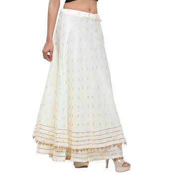Off-white printed cotton skirts 3
