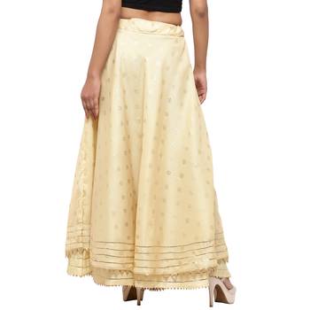 Beige printed cotton skirts 2