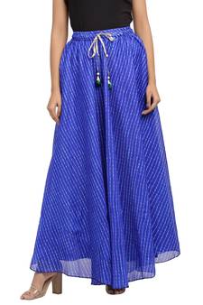 Blue printed cotton skirts