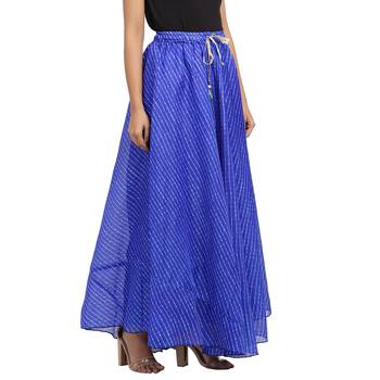 Blue printed cotton skirts 3