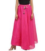 Pink printed cotton skirts