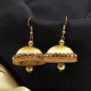 Beige Jhumkas 1