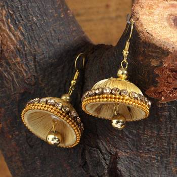 Beige Jhumkas 2