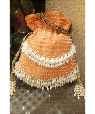 Orange Potli Bag 1
