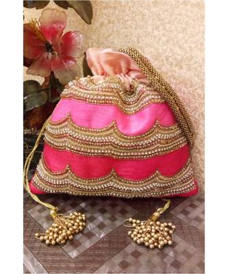Pink Potli Bag 1