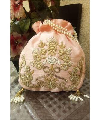 Peach  Potli Bag 1