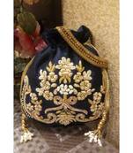 Royal Blue Potli Bag