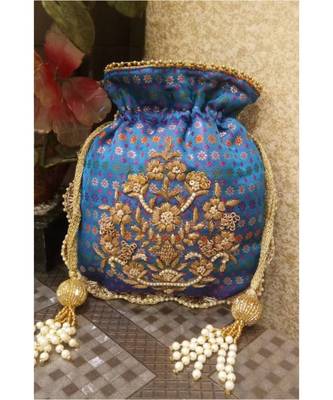 Blue Potli Bag 1