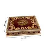 Rajwadi Wooden Handmade Decorative 4 Section Dry Fruits Box, Gift Box (OXY_155)