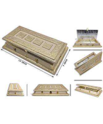 Rajwadi Oxidized Handmade Wooden 3 Compartment Beautiful Dry Fruit Box Set, Gift Box (OXY137) 2