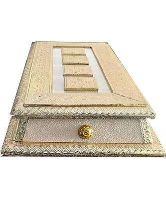 Rajwadi Oxidized Handmade Wooden 3 Compartment Beautiful Dry Fruit Box Set, Gift Box (OXY137) 1