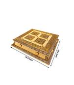 Oxidized Handmade Wooden 4 Compartment Beautiful Dry Fruit Box Set, Gift Box (OXY150)