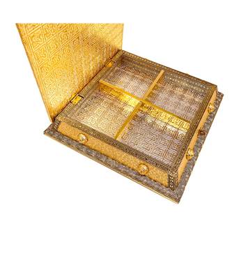 Oxidized Handmade Wooden 4 Compartment Beautiful Dry Fruit Box Set, Gift Box (OXY150) 2