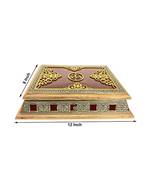 Rajwadi Wooden Handmade Decorative 4 section Dry Fruits Box ,Gift Box (OXY_163)