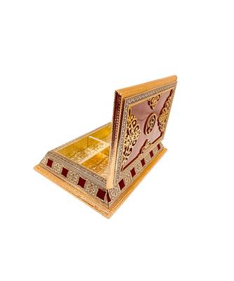 Rajwadi Wooden Handmade Decorative 4 section Dry Fruits Box ,Gift Box (OXY_163) 2