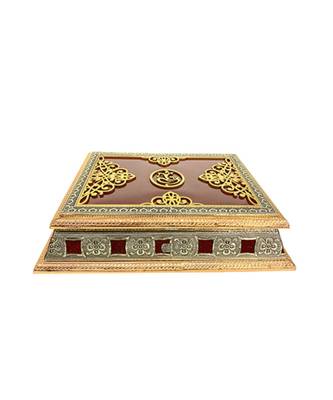 Rajwadi Wooden Handmade Decorative 4 section Dry Fruits Box ,Gift Box (OXY_163) 4