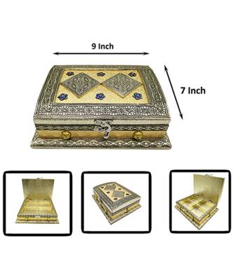 Wooden Handmade Decorative Platter 4 Compartment Dry Fruit Box, Gift Box, Gift (OXY4) 2