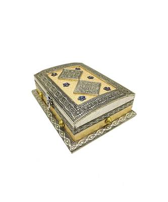 Wooden Handmade Decorative Platter 4 Compartment Dry Fruit Box, Gift Box, Gift (OXY4) 3