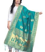 Rama Women's Banarasi silk Dupatta Wedding