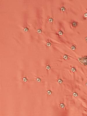Orange Coloured Solid Cotton Silk Saree With Blouse Piece 4