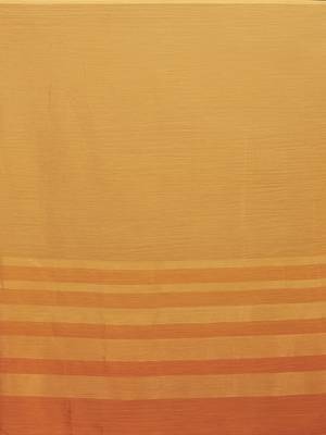 Yellow Coloured Chiffon saree with Blouse Saree. 3