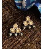 Silver Tone Victorian Studs Earrings