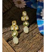 Gold Tone Kundan Inspired Earrings