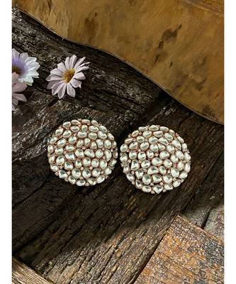 Rose Gold Polki Inspired Studs 2