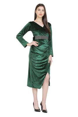 Green Color Velvet Fabric Middy 2