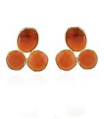Orange Natural Stone Cute Small Stud Earring