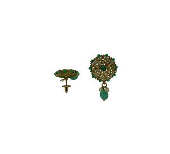 Green cubic zirconia earrings 2