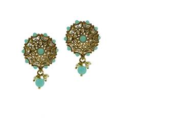 Blue cubic zirconia earrings 1
