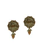 Orange cubic zirconia earrings