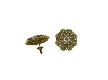 Pink cubic zirconia earrings 1