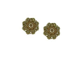 Orange cubic zirconia earrings 1