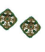 Gold cubic zirconia earrings