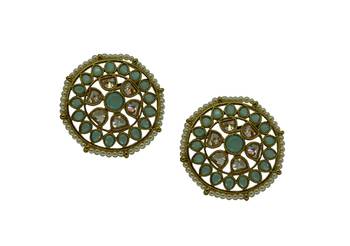 Gold cubic zirconia earrings 1