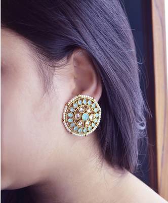 Gold cubic zirconia earrings 2
