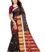 multicolor woven art silk saree with blouse