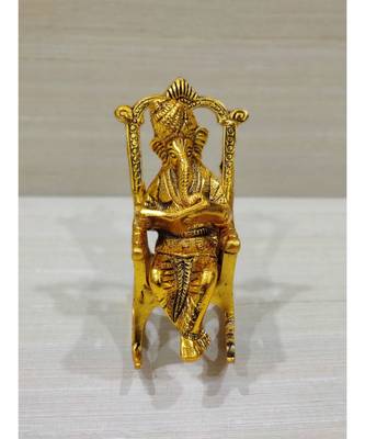 Golden Oxidized Antique Look Lord Ganesha On Swinging Chair 2
