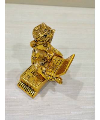 Golden Oxidized Lord Ganesha with Laptop 3