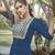 Blue Embroidered Stitched Salwar