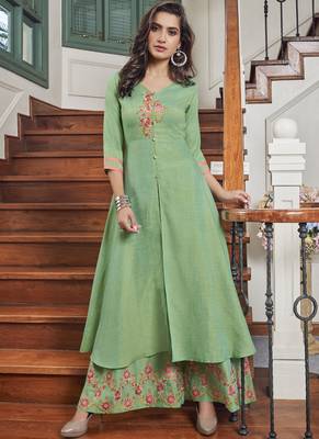 Pastel Embroidered Stitched Salwar 1